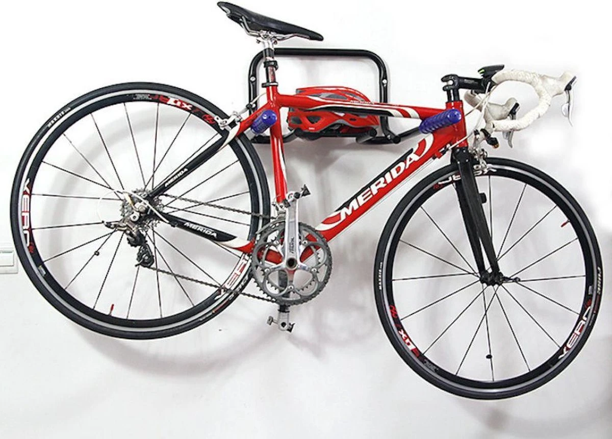 Merkloos Decopatent® Fiets Ophangsysteem Voor 2 Fietsen - Fietsenrek - Legplank Voor Helm - Fietshaak - Muurbeugel Fiets - Wandmontage 2 Merkloos Decopatent® Fiets Ophangsysteem Voor 2 Fietsen - Fietsenrek - Legplank Voor Helm - Fietshaak - Muurbeugel Fiets - Wandmontage - Afbeelding 2