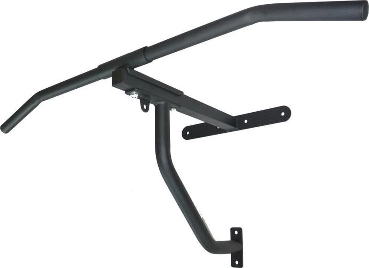 Victory Sports Bokszak Muursteun Met Optrekstang - Zwart 1 Victory Sports Bokszak Muursteun Met Optrekstang - Zwart