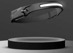 Molisan LED Hoofdlamp 230° - Te Bedienen Met Bewegingssensor - Oplaadbaar USB Type C - 350 Lumen - IPX4 Waterdicht - 46 Meter Bereik - 5 Verschillende Standen - INCLUSIEF Opbergtasje En USB Type C Kabel -Merkloos Verkoop 1200x872