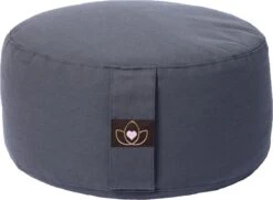 Meditatiekussen Eco Antraciet Rond - Lotus | Yoga Kussen