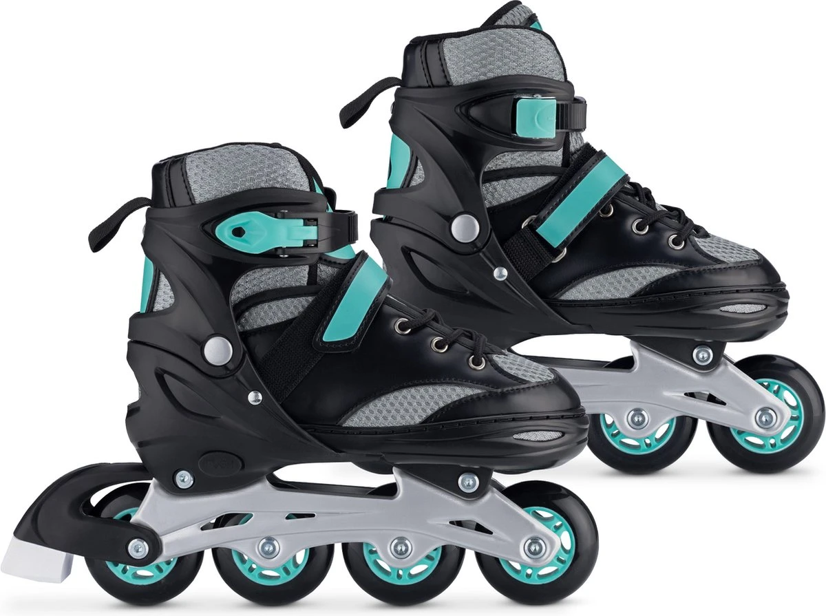 Navaris Verstelbare Skeelers Verschillende Maten - Verstelbare Skates Voor Meisjes En Jongens - Inline Skates Kinderen Blauw/grijs - Meerdere Maten 2 Navaris Verstelbare Skeelers Verschillende Maten - Verstelbare Skates Voor Meisjes En Jongens - Inline Skates Kinderen Blauw/grijs - Meerdere Maten - Afbeelding 2