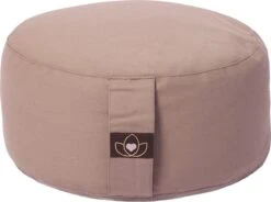 Meditatiekussen Eco Taupe Rond - Lotus | Yoga Kussen