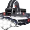 Hoofdlamp - Hoofdlamp LED Oplaadbaar - Hoofdlampje - 8 LED-koplampen - 18000 Lumen - 500 Meter Bereik - Verstelbaar