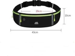 Merkloos TDR - Waterafstotende Heuptas - Comfortabel En Ademend Materiaal, Reflecterend Design, Verstelbare Taille (60-120 Cm), Geschikt Voor Sporten - Zwart En Groen -Merkloos Verkoop 1200x908