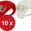 Fietslampjes LED 10 Sets (10 X Wit & 10 X Rood) Inclusief Batterijen - Lunastic Set Van 20 Lampjes