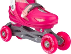 Nijdam 3-in-1 Inline Skates Verstelbaar - Floral Switch - Fuchsia/Wit/Roze/Zilvergrijs - 25-28 -Merkloos Verkoop 1200x923