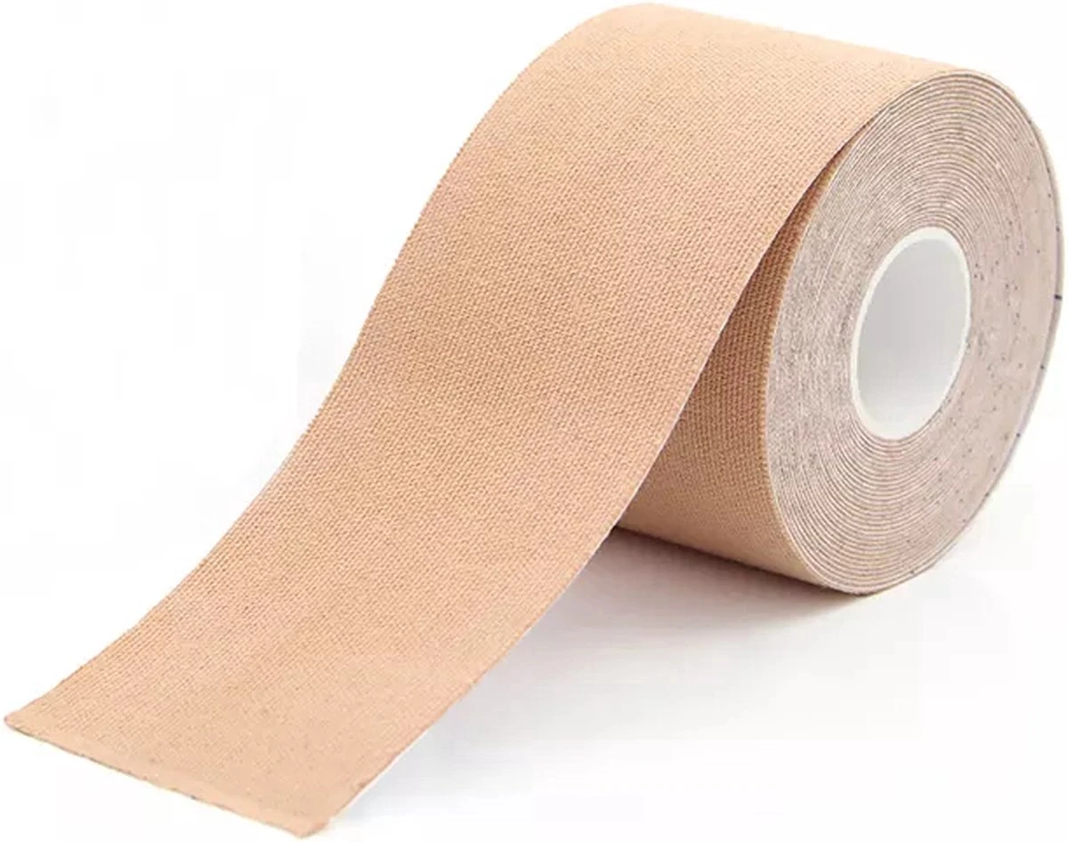 Boob Tape - Inclusief 2 Nipple Covers/Tepelstickers - Borst Tape - Bra Tape - Boob Lift Tape - Beige - 5 Meter Lang - 5 CM Breed - Plak BH 5 Boob Tape - Inclusief 2 Nipple Covers/Tepelstickers - Borst Tape - Bra Tape - Boob Lift Tape - Beige - 5 Meter Lang - 5 CM Breed - Plak BH - Afbeelding 5