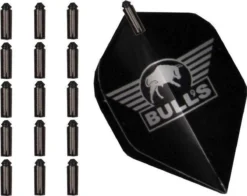 Bulls Flight Protector Aluminium 5-Pack – Zwart