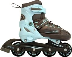AMIGO Fuse Inlineskates - Skeelers Voor Jongens En Meisjes - Zwart/Lichtblauw - Maat 30-33