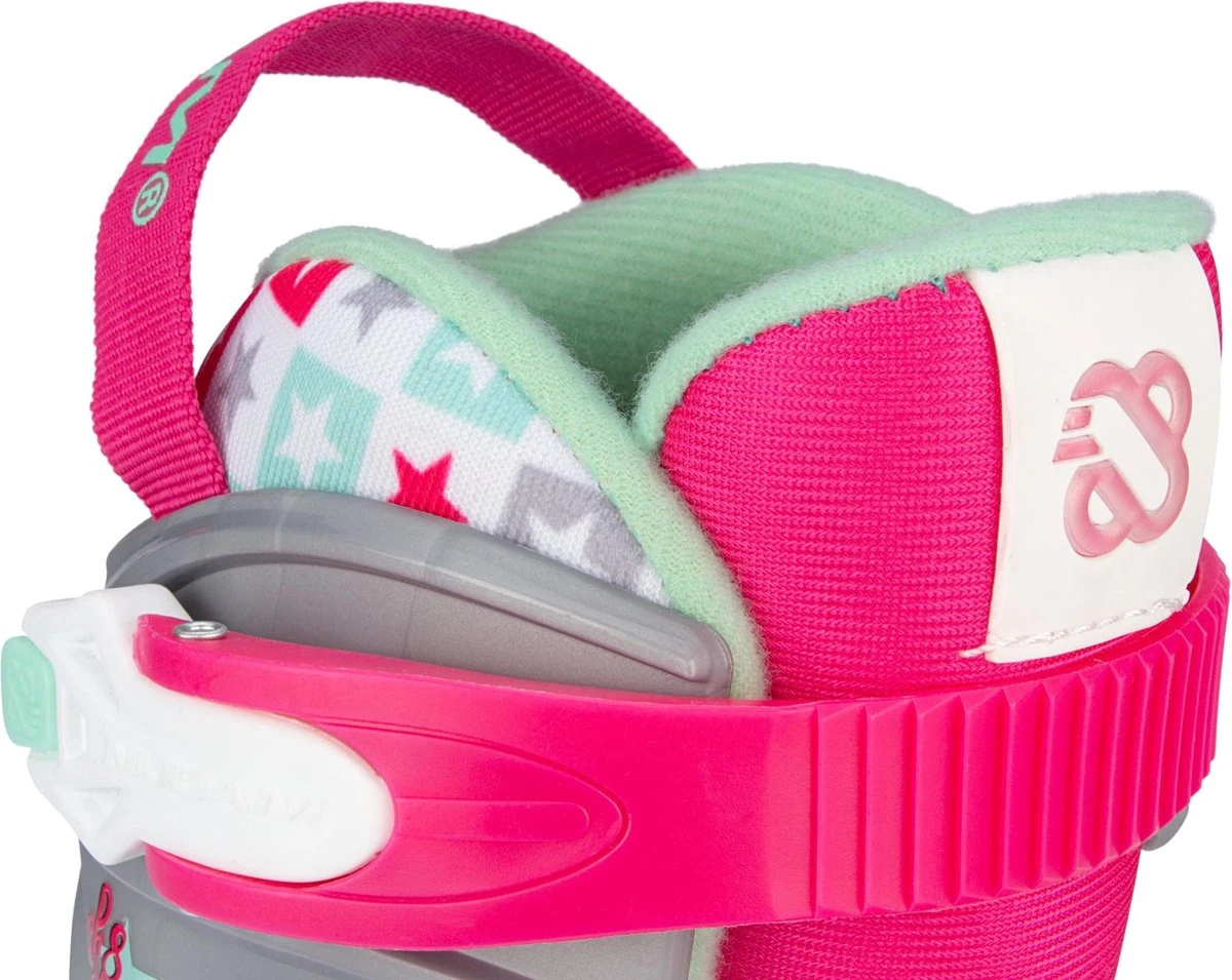 Nijdam Inline Skates Verstelbaar - Sk8 Star - Wit/Fuchsia - 29-32 2 Nijdam Inline Skates Verstelbaar - Sk8 Star - Wit/Fuchsia - 29-32 - Afbeelding 2