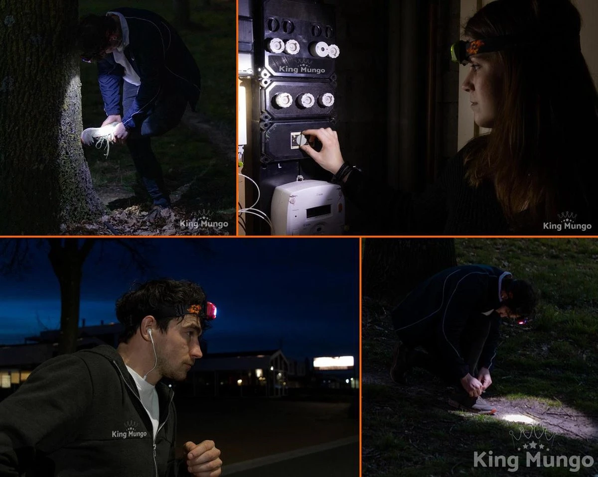 LED Hoofdlamp USB Oplaadbaar | Waterdicht Bewegingssensor | Accu 1200mAh | Hoofdlampje WIT | King Mungo KMHL021 8 LED Hoofdlamp USB Oplaadbaar | Waterdicht Bewegingssensor | Accu 1200mAh | Hoofdlampje WIT | King Mungo KMHL021 - Afbeelding 8