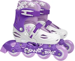 Stamp Inline Skates Verstelbaar Paars/wit Maat 30/33