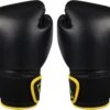Avento Bokshandschoenen PU - 8 Oz - Zwart/Geel