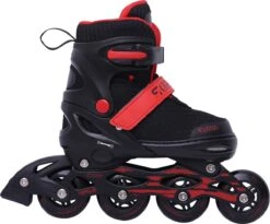 Street Rider Inline Skates - Verstelbaar - Skeeler - Rood/ Zwart - Maat 28/32
