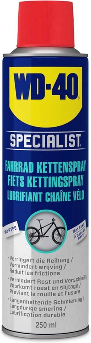 WD-40 Specialist® Fiets Kettingspray - 250ml - Smeerolie - Smeermiddel - Maximale Smering En Vermindert Slijtage 6 WD-40 Specialist® Fiets Kettingspray - 250ml - Smeerolie - Smeermiddel - Maximale Smering En Vermindert Slijtage - Afbeelding 6