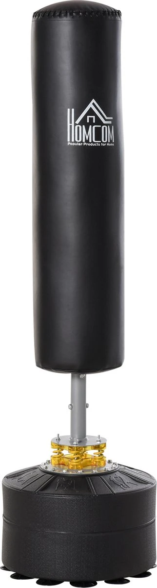 HOMCOM Bokszak Veersockel Vrijstaand Bokstraining Volwassenen Zwart A91-122 1 HOMCOM Bokszak Veersockel Vrijstaand Bokstraining Volwassenen Zwart A91-122