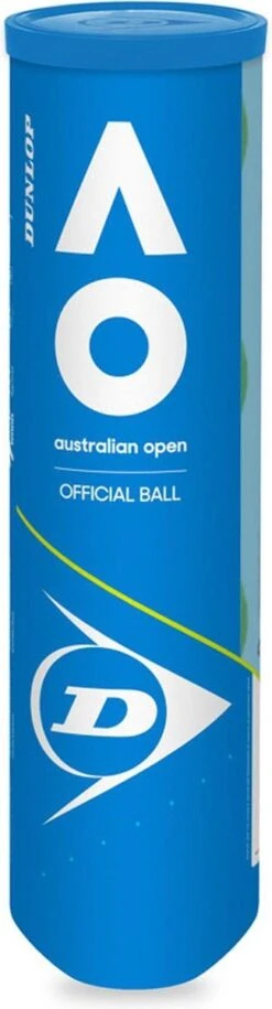 Dunlop AO - Australian Open - 4-tube Tennisballen - Geel