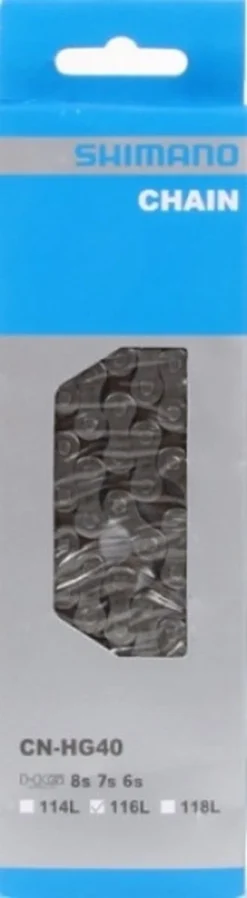 Ketting - 6/7/8 Speed - 3/32" - Shimano HG40 116-link 16 Ketting - 6/7/8 Speed - 3/32" - Shimano HG40 116-link -Merkloos Verkoop 330x1200 1