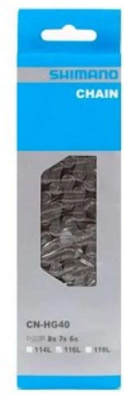 Ketting - 6/7/8 Speed - 3/32" - Shimano HG40 116-link 17 Ketting - 6/7/8 Speed - 3/32" - Shimano HG40 116-link -Merkloos Verkoop 378x1200