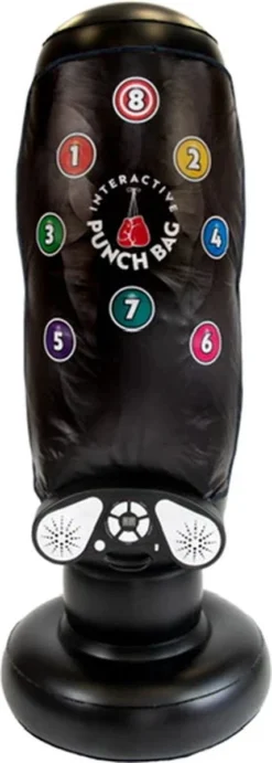 Rainbow Colours Interactieve Bokszak - Opblaasbare Bokspaal Voor Kinderen - LED - Geluidseffecten - Bluetooth