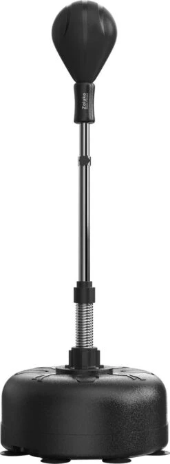 Zoluko Professionele Boksbal Op Voet - Bokstrainer - Verstelbaar In Hoogte 120-160cm - Voor Binnen En Buiten - Boksbal Op Standaard - Reflexbal - Boksbal Staand - Boksen - Zwart