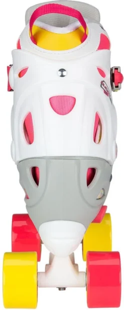 Nijdam Rolschaatsen Meisjes Verstelbaar Semi-Softboot - Rave Skate - Fluorroze/Fluorgeel/Wit/Grijs/Antraciet - 34-37 -Merkloos Verkoop 479x1200 1
