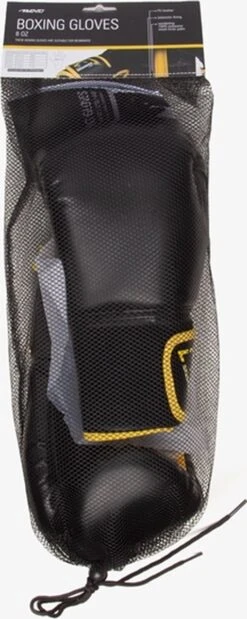 Avento Bokshandschoenen PU - 8 Oz - Zwart/Geel -Merkloos Verkoop 479x1200 2