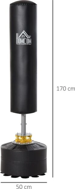 HOMCOM Bokszak Veersockel Vrijstaand Bokstraining Volwassenen Zwart A91-122 13 HOMCOM Bokszak Veersockel Vrijstaand Bokstraining Volwassenen Zwart A91-122 -Merkloos Verkoop 480x1200
