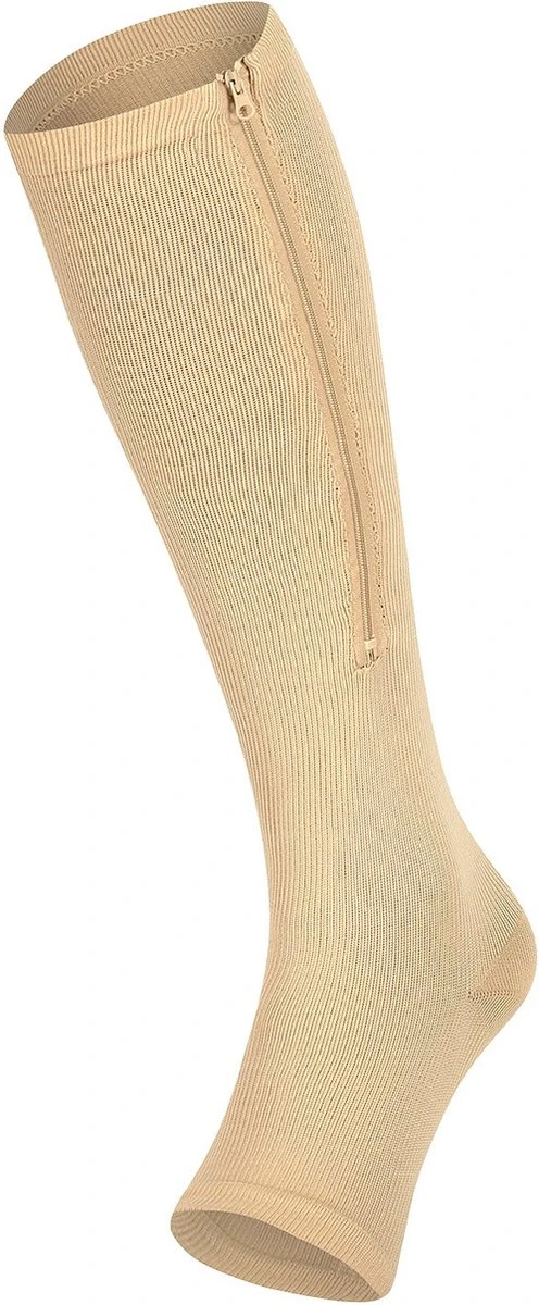 Steunkousen Met Rits Open Teen - Zwart - Per Paar 15 Steunkousen Met Rits Open Teen - Zwart - Per Paar - Afbeelding 15