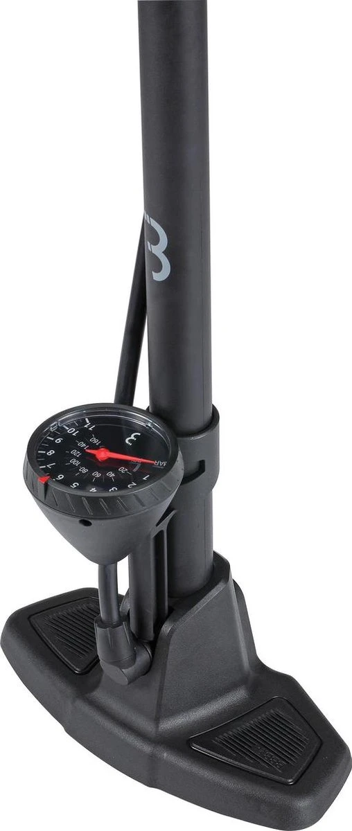 BBB Cycling AirWave Fietspomp Met Drukmeter - Fiets Pomp Racefiets En Mountainbike - Voetpomp Fiets 9 Bar - Zwart - BFP-20 6 BBB Cycling AirWave Fietspomp Met Drukmeter - Fiets Pomp Racefiets En Mountainbike - Voetpomp Fiets 9 Bar - Zwart - BFP-20 - Afbeelding 6