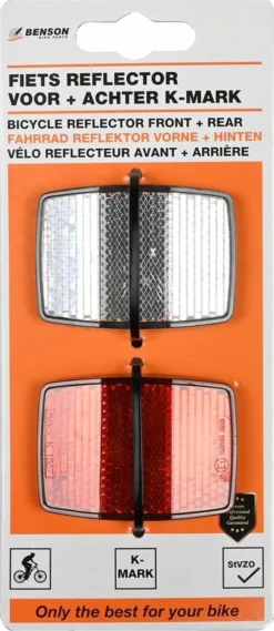 Benson Fiets Reflector - Wit Voorzijde - Rood Achterzijde -Merkloos Verkoop 521x1200