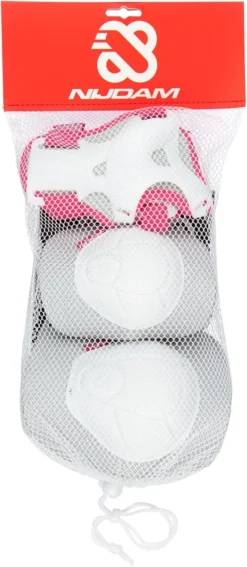 Nijdam Skate Beschermset Kinderen - White Out - Wit/Fuchsia - S -Merkloos Verkoop 523x1200