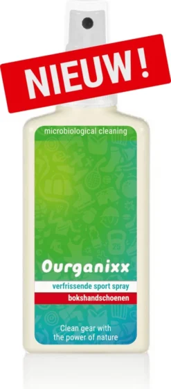 Ourganixx Bokshandschoenen Spray - Ook Reinigend En Verfrissend Voor Schoenen En Scheenbeschermers