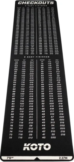 KOTO Carpet Checkout Dartmat 237x60cm