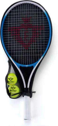 ALUMINIUM TENNISRACKET 25/" WITH TWO TENNISBALLS - BLUE -Merkloos Verkoop 556x1200