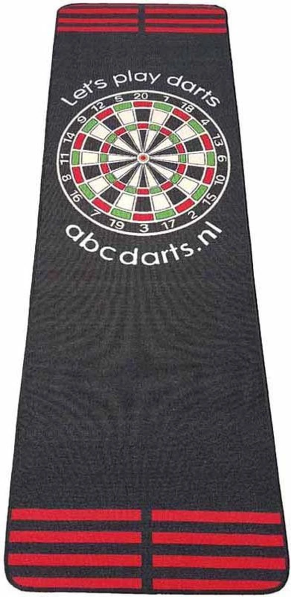 ABC Darts - Dartmat - Antracite Rood - 241 X 80 Cm 8 ABC Darts - Dartmat - Antracite Rood - 241 X 80 Cm - Afbeelding 8