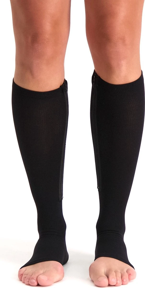 Steunkousen Met Rits Open Teen - Zwart - Per Paar 6 Steunkousen Met Rits Open Teen - Zwart - Per Paar - Afbeelding 6