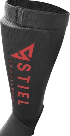 Stiel Scheenkousen Kickboksen - Katoen - Zwart Met Rood - M/L -Merkloos Verkoop 625x1200 4