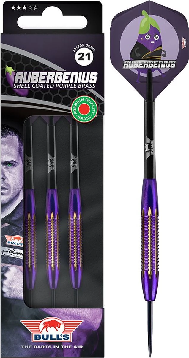 Dirk Van Duijvenbode Aubergenius Brass - Dartpijlen - 21 Gram 1 Dirk Van Duijvenbode Aubergenius Brass - Dartpijlen - 21 Gram