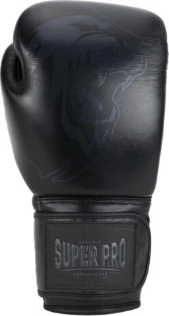Super Pro Combat Gear Legend Lederen (kick)bokshandschoenen Zwart 12oz -Merkloos Verkoop 643x1200 1