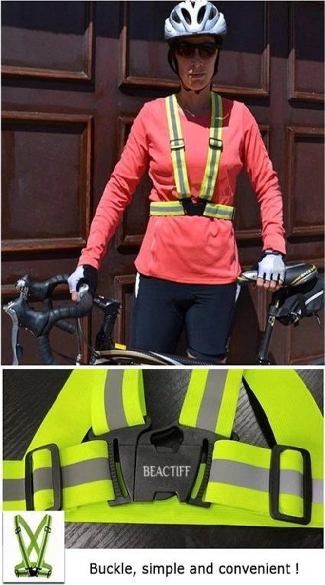 Veiligheidsriem / Veiligheidshesje / Verkeersvest | S, M Tot XL Verstelbaar Reflecterend | Unisex , Band Cross Belt Vest - Elastische Kruisgordel Fietsen Hardlopen Sporten 8 Veiligheidsriem / Veiligheidshesje / Verkeersvest | S, M Tot XL Verstelbaar Reflecterend | Unisex , Band Cross Belt Vest - Elastische Kruisgordel Fietsen Hardlopen Sporten - Afbeelding 8