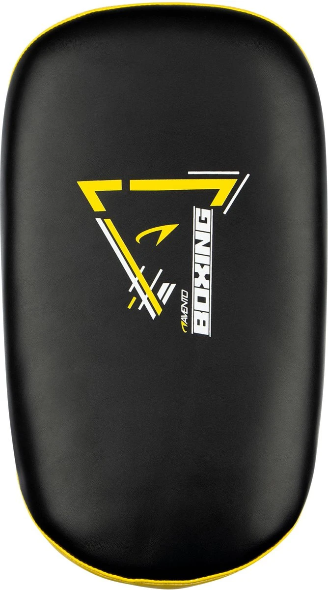 Avento Boks Sparring Blok Pad - Zwart/Geel 8 Avento Boks Sparring Blok Pad - Zwart/Geel - Afbeelding 8