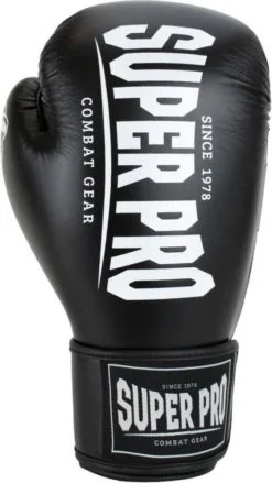 Super Pro Combat Gear Champ (kick)bokshandschoenen Zwart/Wit 12oz -Merkloos Verkoop 675x1200 4