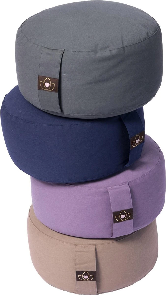 Meditatiekussen Eco Antraciet Rond - Lotus | Yoga Kussen 3 Meditatiekussen Eco Antraciet Rond - Lotus | Yoga Kussen - Afbeelding 3