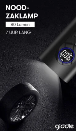 Giddle® - Draagbare Elektrische Fietspomp Met 4000mAh Powerbank - Alles-in-1 Luchtcompressor - Meest Compact - Draadloos 6 Giddle® - Draagbare Elektrische Fietspomp Met 4000mAh Powerbank - Alles-in-1 Luchtcompressor - Meest Compact - Draadloos -Merkloos Verkoop 695x1200