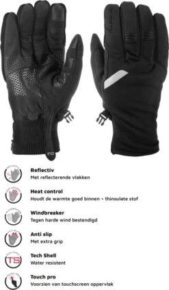 Luxe Winter Handschoen - Warm Door Dikke Stof En Thinsulate - Waterproof - Windvrij - Touchscreen Fietshandschoen - Reflecterend - Unisex R2 - Storm Winter Fietshandschoenen - Zwart - Maat XL / 9 -Merkloos Verkoop 700x1200 6