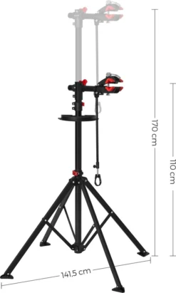 ACAZA Fiets Bevestigingsstandaard Met Snelsluiting, Gereedschapshouder En Stuurhouder, Lichte En Draagbare Reparatie Standaard Voor Fietsen, Zwart Statief -Merkloos Verkoop 722x1200 3