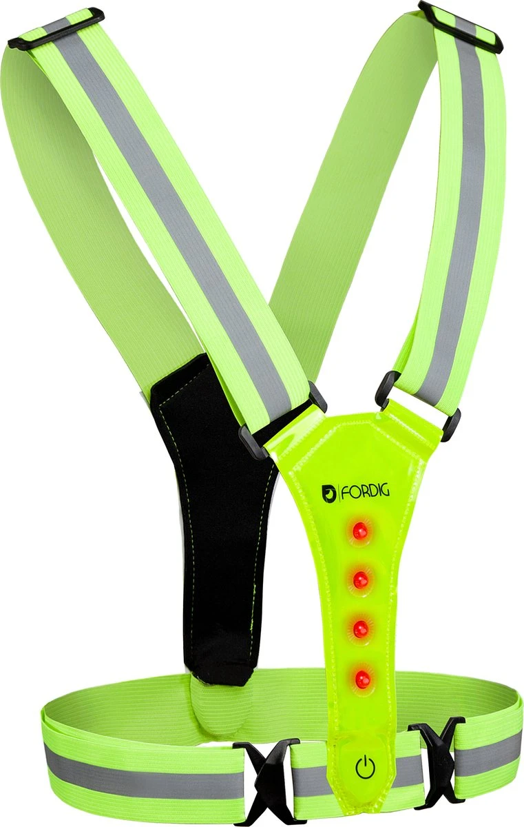 ForDig Veiligheidsvest USB Oplaadbaar Met Verlichting (Neon Groen) - Reflecterend Hardloopvest Met LED Lampjes - Verstelbaar Hardloophesje Geschikt Voor Wandelen / Joggen / Hardlopen / Fietsen / Schaatsen - One Size Fits All 1 ForDig Veiligheidsvest USB Oplaadbaar Met Verlichting (Neon Groen) - Reflecterend Hardloopvest Met LED Lampjes - Verstelbaar Hardloophesje Geschikt Voor Wandelen / Joggen / Hardlopen / Fietsen / Schaatsen - One Size Fits All