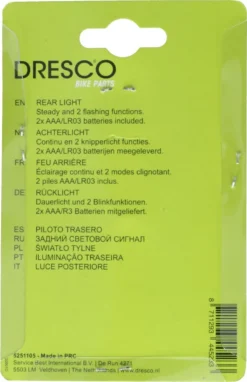 Dresco Achterlicht Fiets 3 Led's | Fietsverlichting Led | Achterlicht Met Batterij En Knipperlicht -Merkloos Verkoop 776x1200 8