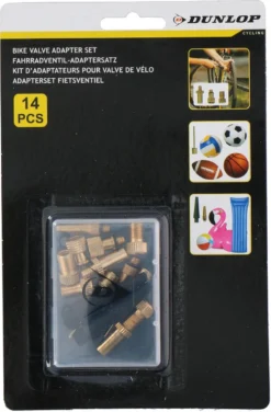 Dunlop Set Verloopnippels Fietspomp - 14 Stuks - Adapter Fietsventiel - Ballenpomp - Universeel -Merkloos Verkoop 788x1200 8